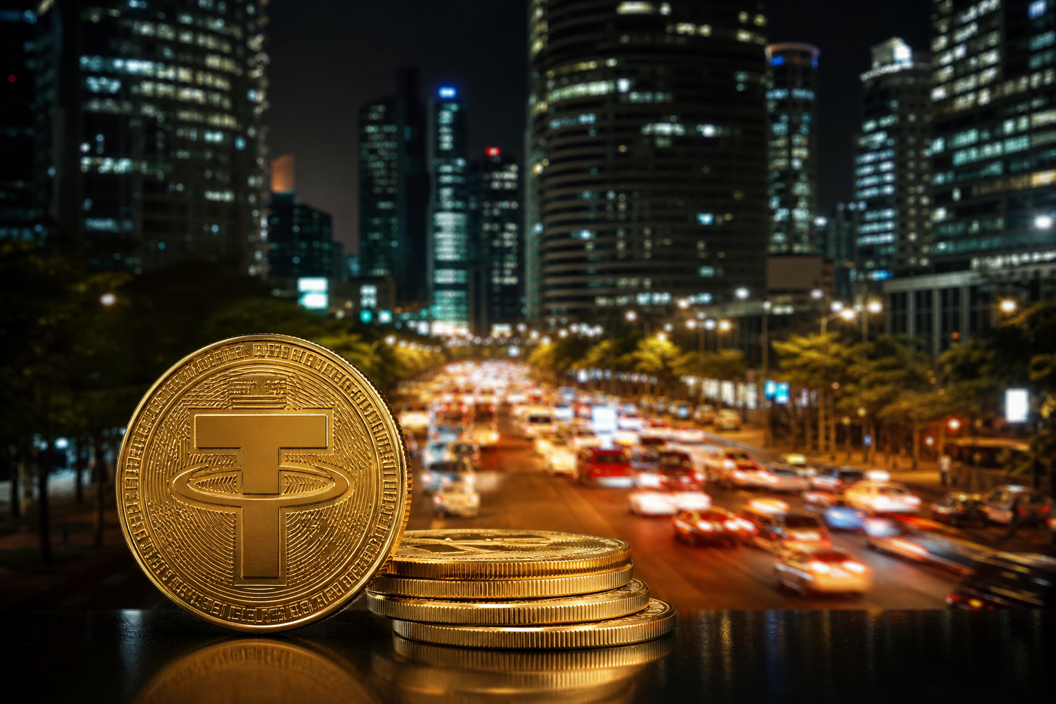 OTC거래소,암호화폐,USDT,테더의 OTC거래소,암호화폐,USDT,테더 분위기를 보여주는 거리 풍경